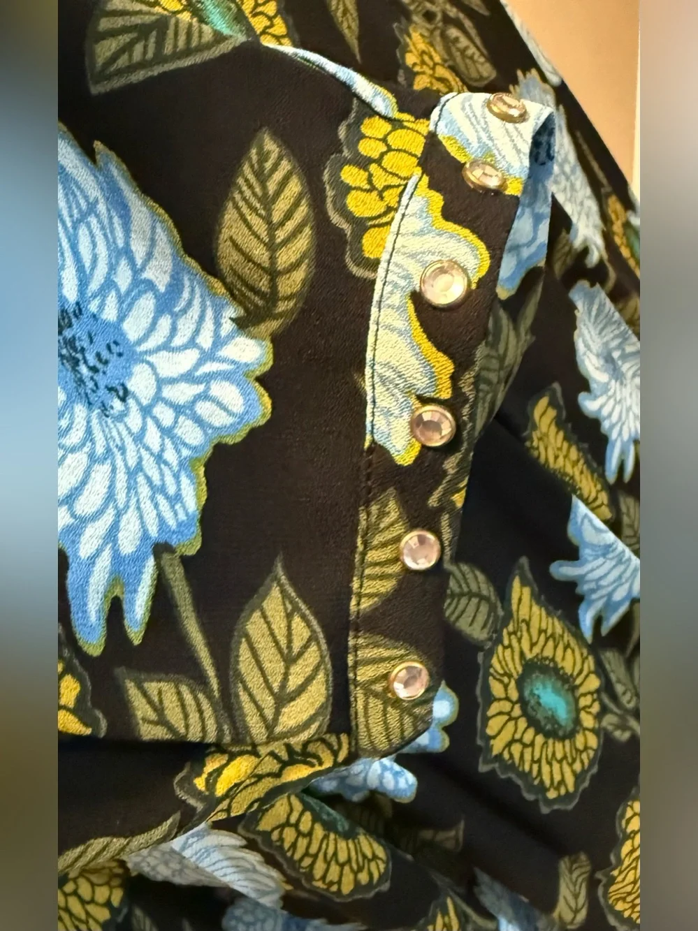 SANDRO PARIS Floral Silk-Feel Dress – Size 38 (Medium) - Picture 3 of 8